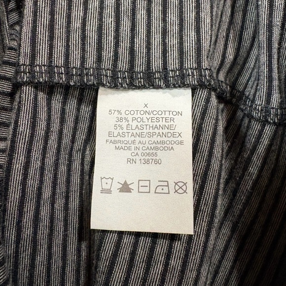 ActiveZone by Penningtons, Striped Short Sleeve Tee, Plus Size X, Gray, Black - Picture 7 of 8